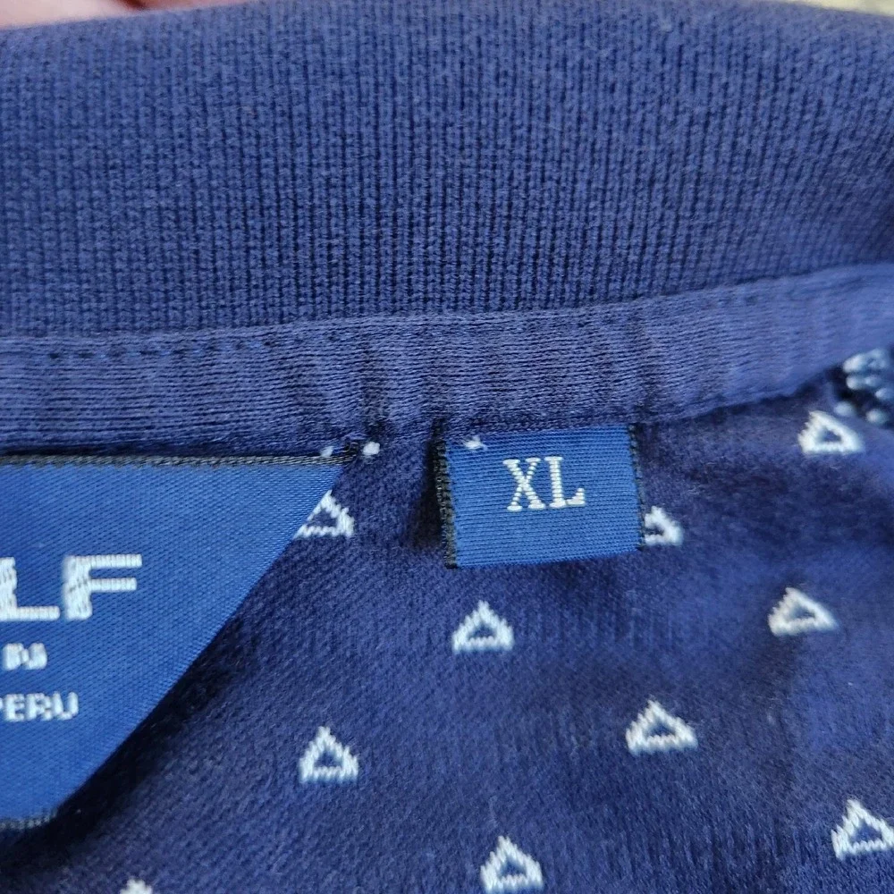 POLO RALPH LAUREN Shirt Mens  Extra Large Golf Short Sleeve‎ Teal Navy Blue XL